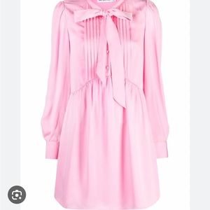 Self Portrait now detail long sleeve dress pink